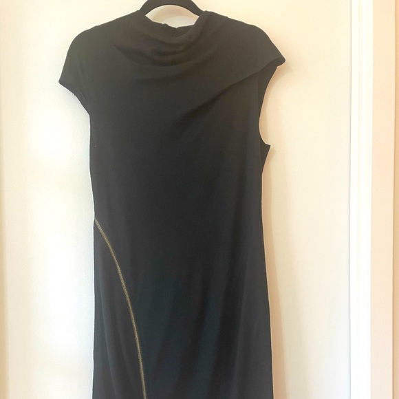 NWT Helmut Lang Zipper Detail Shift Dress in Black Size L - Picture 1 of 8